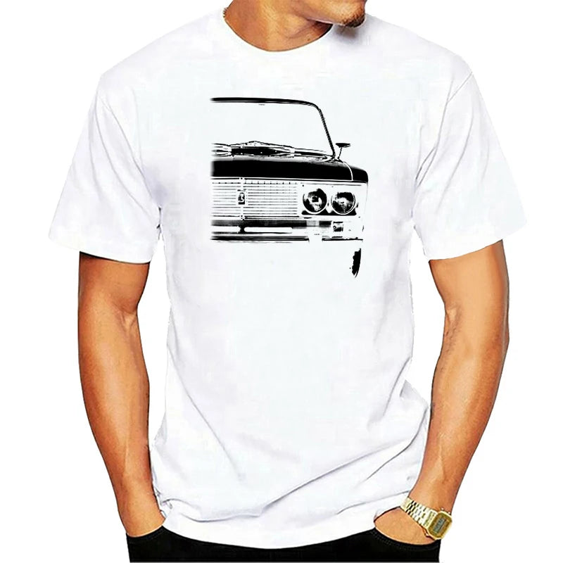 Lada Classic Car T-shirt Summer Fashion High-Quality Printing Cotton Streetwear