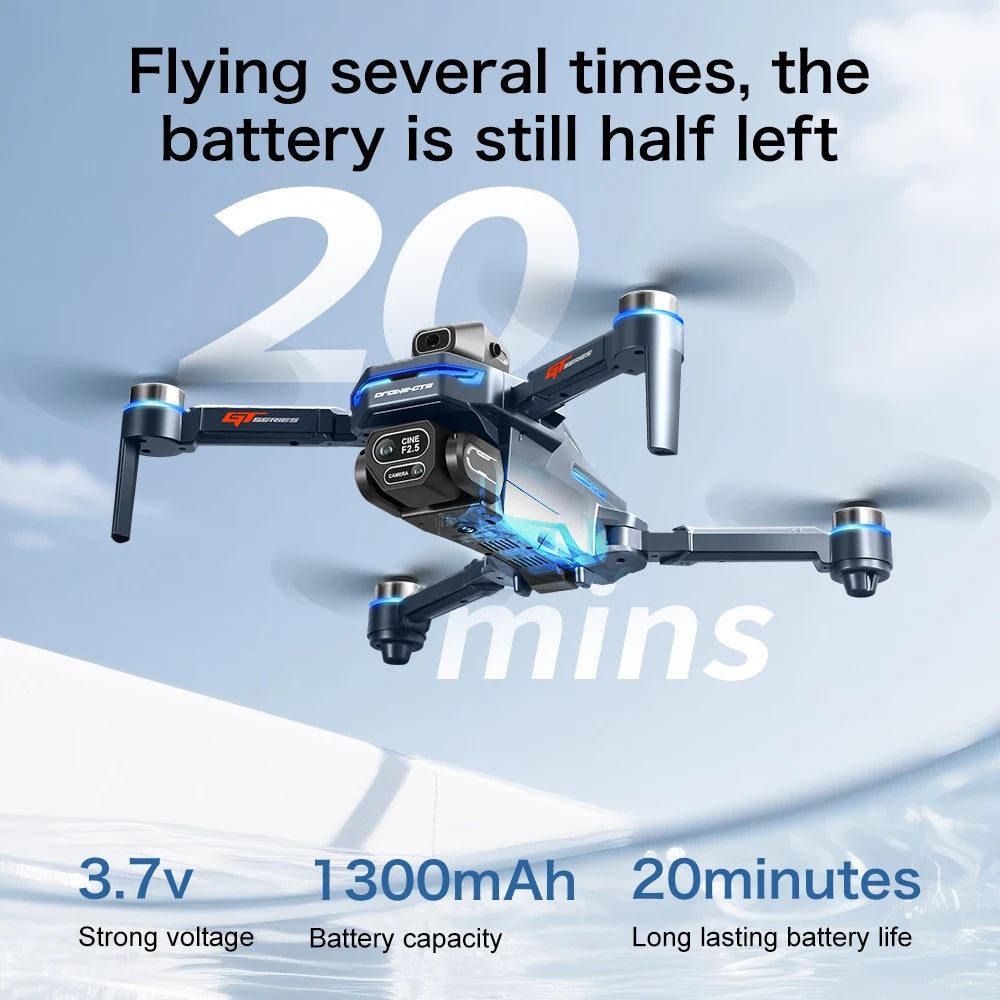 GT8 Drone GPS 8K Professional HD 360° Dual Cameras 5G WIFI Brushless Motors Obstacle Avoidance Foldable Quadcopter
