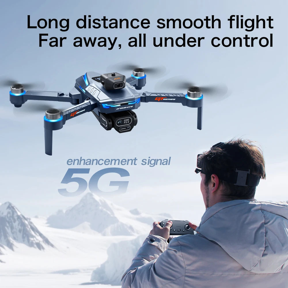 GT8 Drone GPS 8K Professional HD 360° Dual Cameras 5G WIFI Brushless Motors Obstacle Avoidance Foldable Quadcopter