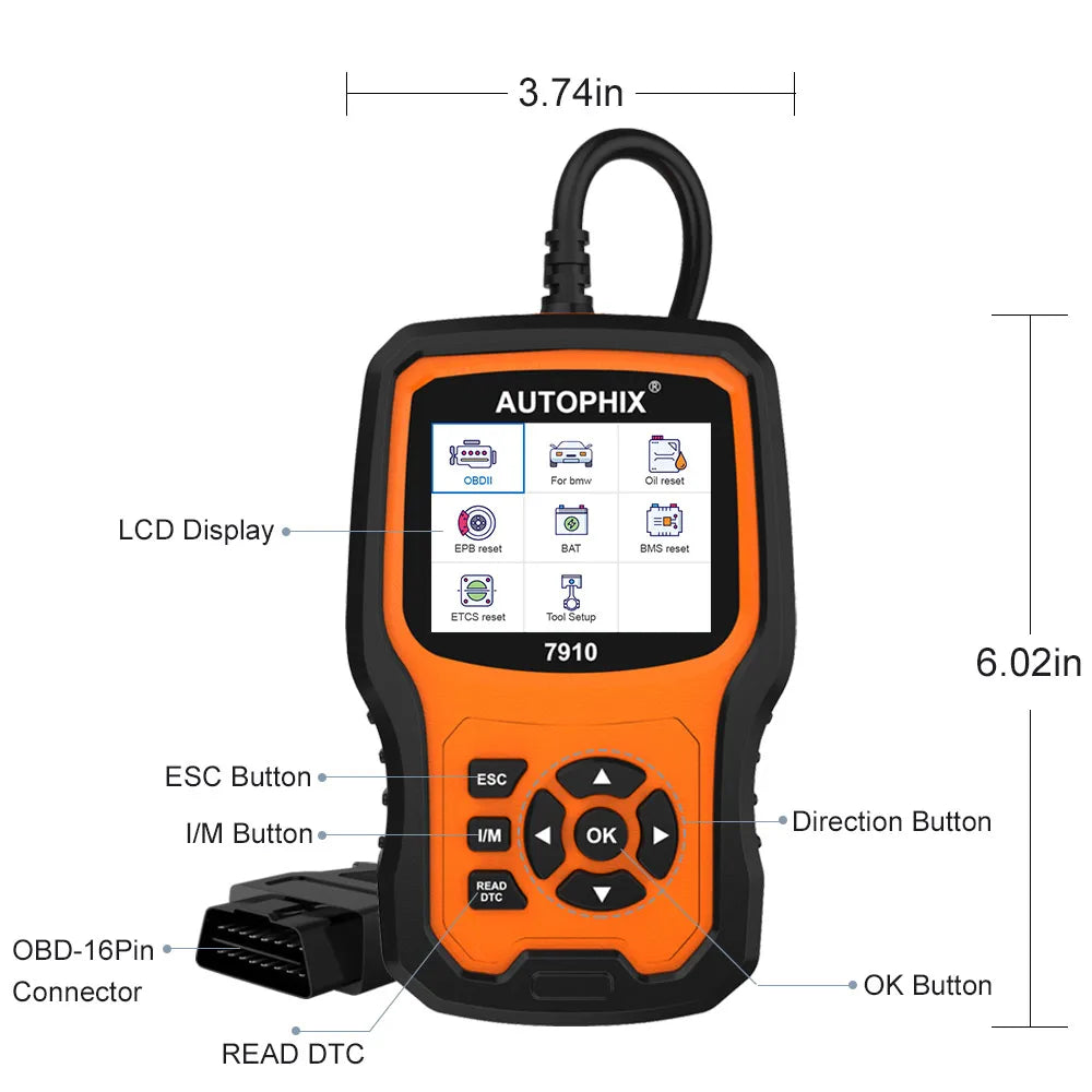Autophix 7910 OBD2 Diagnostic Tool For BMW For Rolls Royce for Mini Oil Airbag Battery Reset Car OBD 2 Scanner All System
