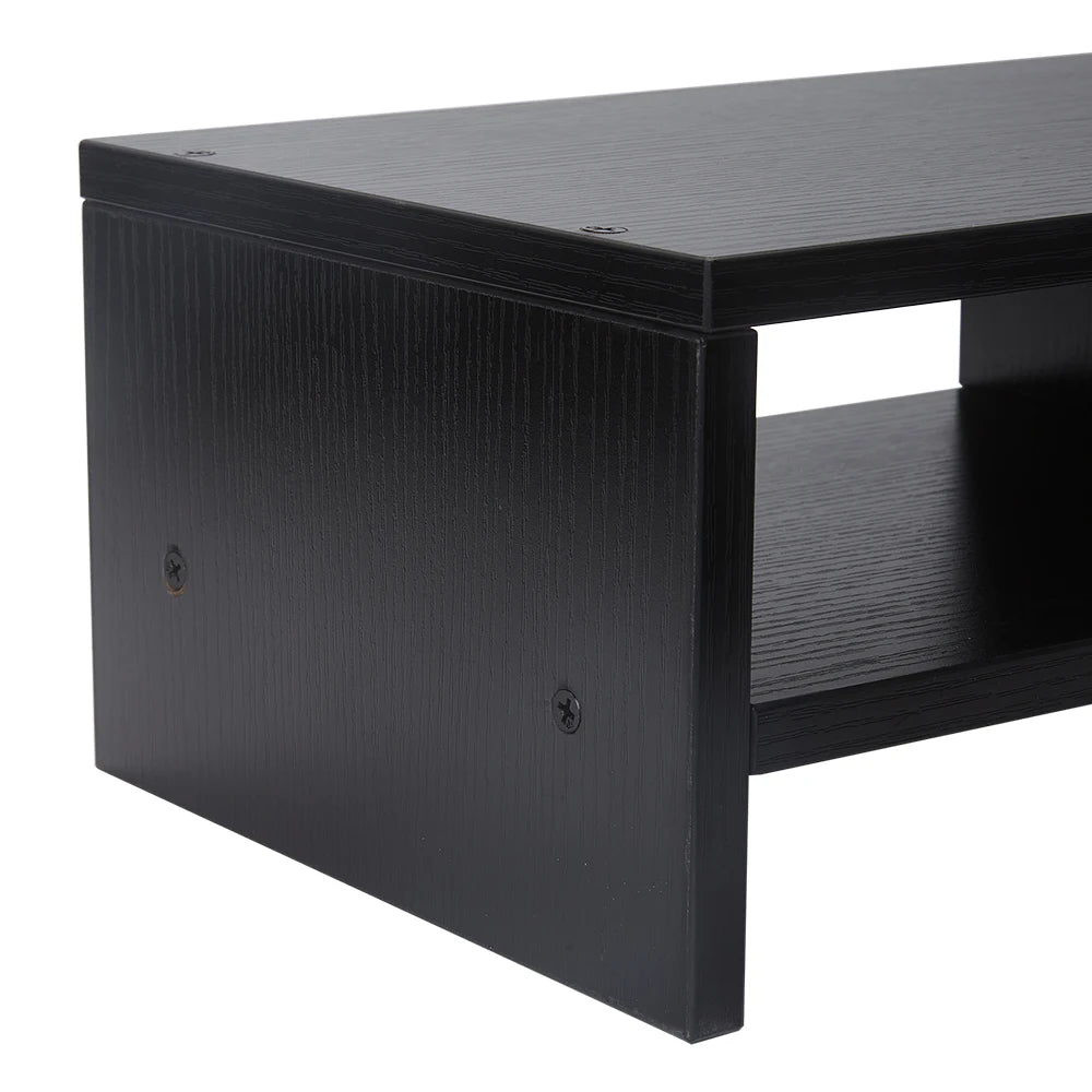 2-Tier Monitor Stand Riser with Shelf Wood Computer Stand Computer Printer Shelf for Laptop Printer PC
