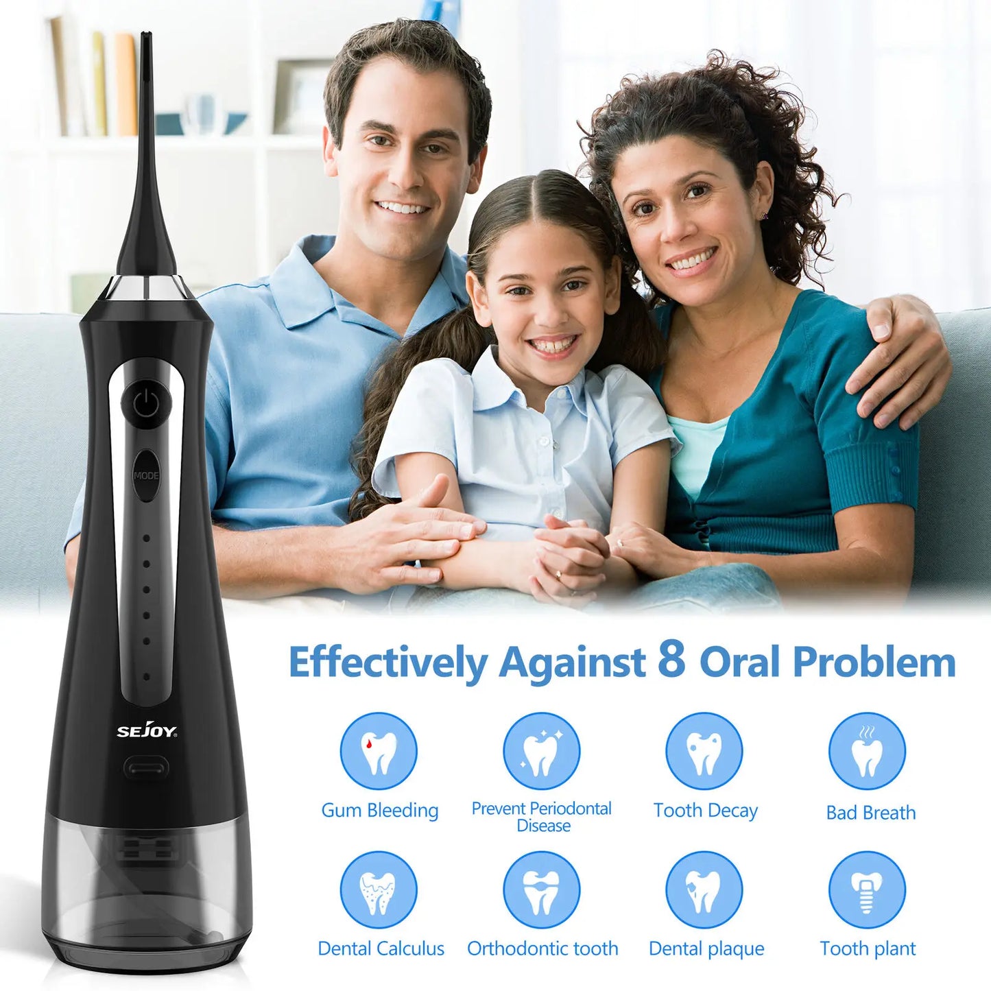Water Flossers for Teeth Dental Oral Irrigator Cordless Rechargeable for Braces for Travel Teeth Cleaning 5 Cleaning Modes