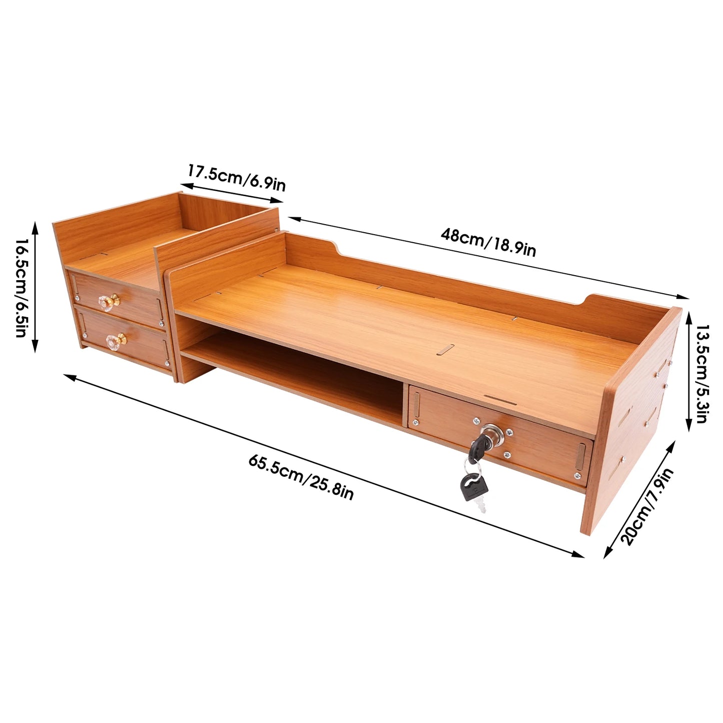 Monitor Stand Riser Burr-Free Computer Shelves with High-Temperature Pressing Healthy Durable Material for Computers and Books