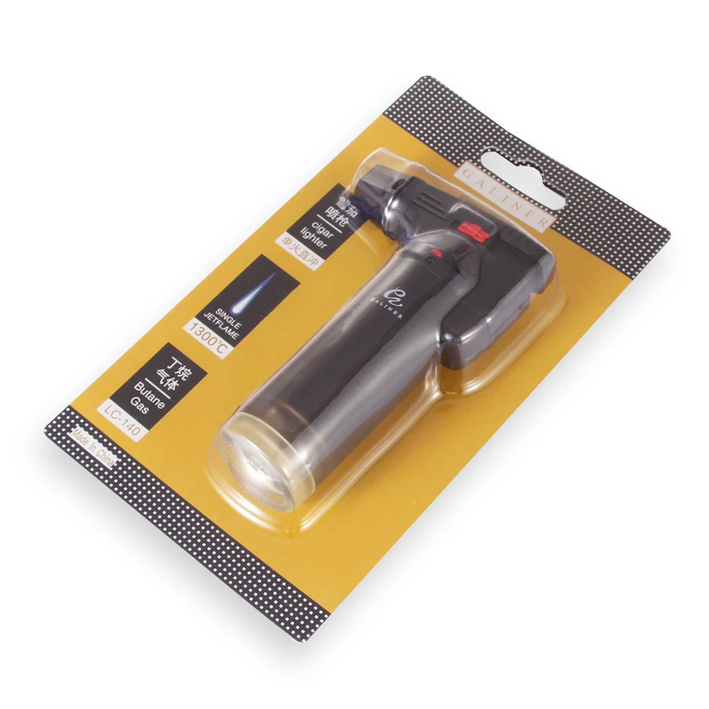 GALINER Plastic 1 Torch Cigar Lighter Butane Gas Blue Flame Jet Lighters