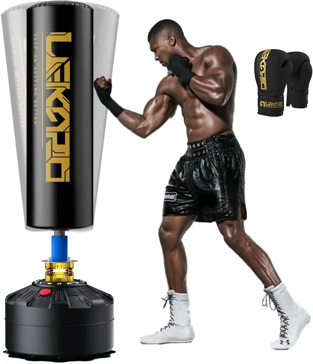 Standing boxing post, punching bag with gloves, home fighting training sandbag, boxing bag with suction cup, gift for men