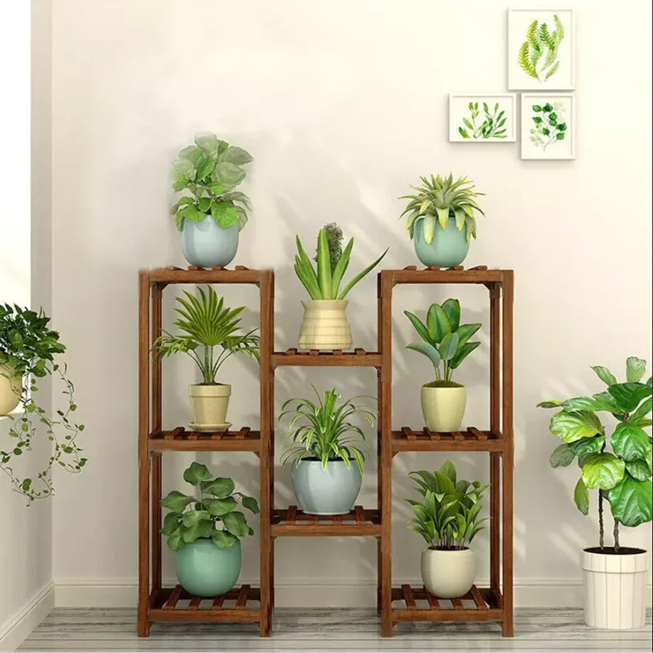 8 Tiers Garden Patio Plant Stand Flower Rack Shelf Indoor Outdoor