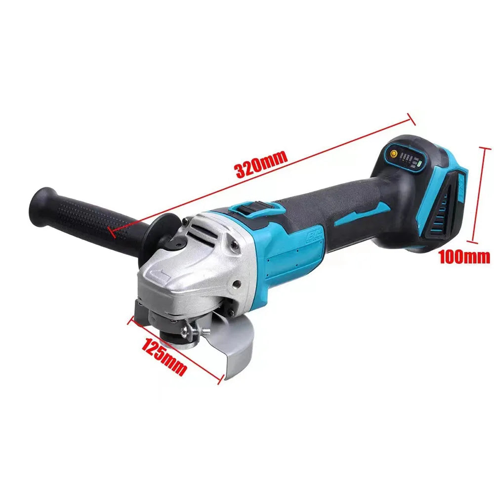 125MM Brushless Electric Angle Grinder Variable Speed M14 Cutting Power Tool for Makita 18v Battery