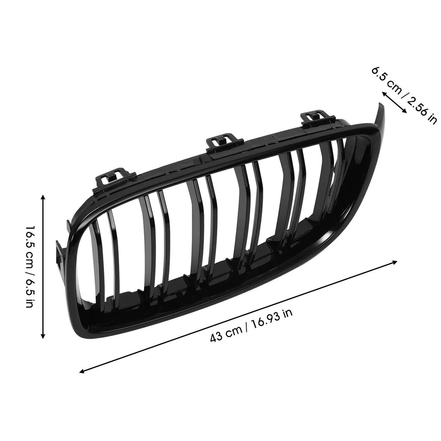 For BMW F32 F33 F36 4 Series Gloss Black Kidney Grill Grille Twin Bar M4 Style