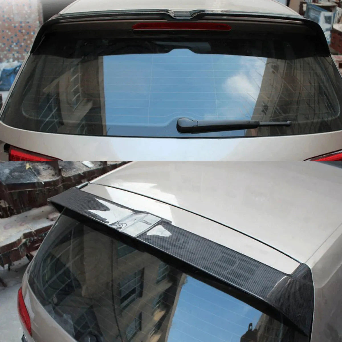 ROOF SPOILER OETTINGER STYLE FOR VW GOLF MK7 MK7.5 CARBON COLOR REAR ROOF SPOILER