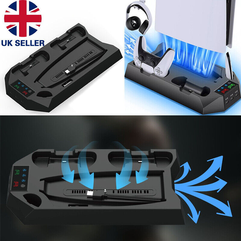 PS5 Vertical Cooling Fan Stand Controller Charger Station For Playstation 5