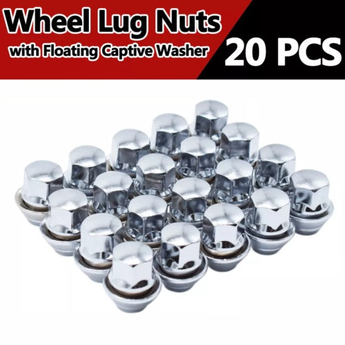 20X Ford Focus Alloy Wheel Nuts Bolt Lug Stud Tyre Whorl Nuts With Washe
