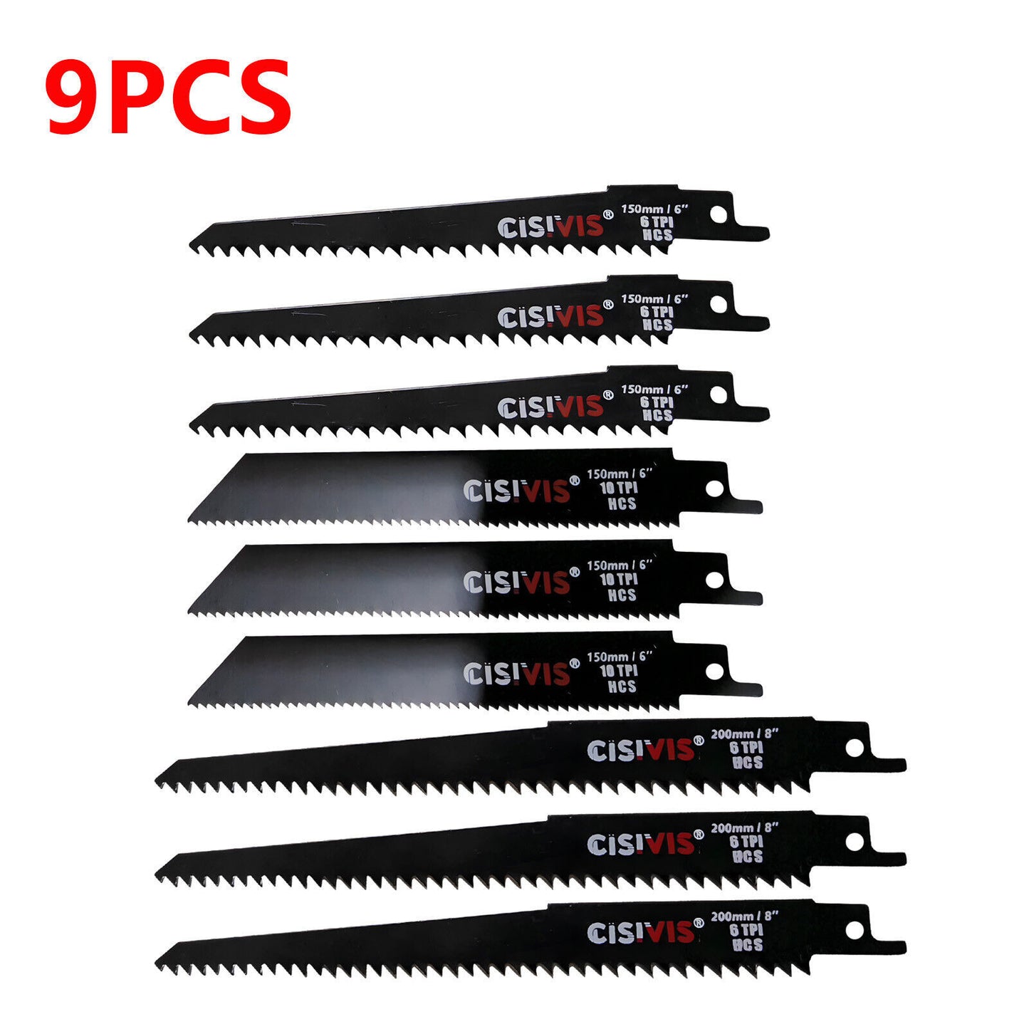 3 9PCS Reciprocating Sabre Saw Blades Set For Wood & Metal For Bosch Makita - UK