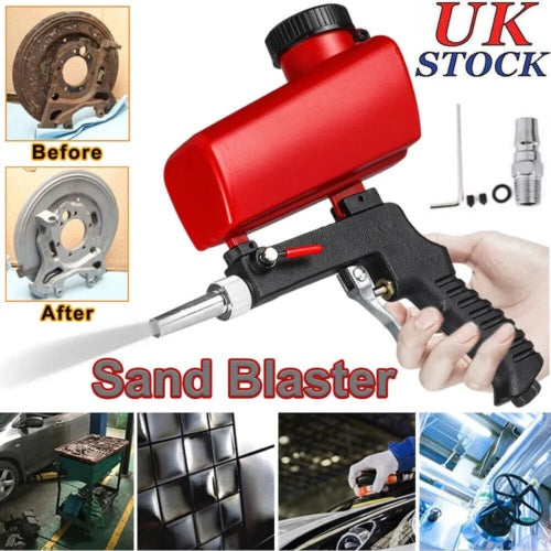 14 Air Portable Sandblasting Gun Hand Held Sand Blaster Shot Media Blasting UK