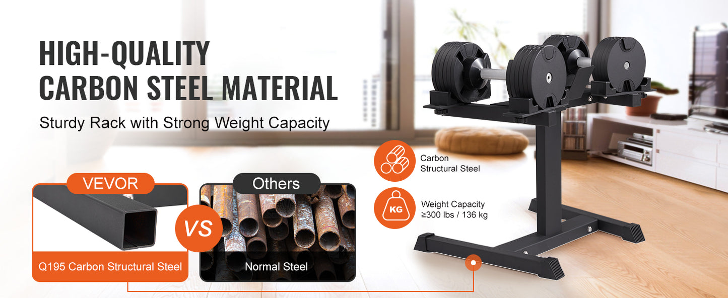 Adjustable Dumbbell Stand Home Fitness Rack and Stand with Media Holder Safe and Convenient Perfect for Home Gym Strength Training