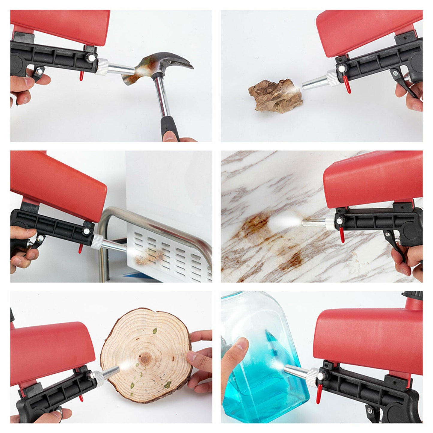 14 Air Portable Sandblasting Gun Hand Held Sand Blaster Shot Media Blasting UK