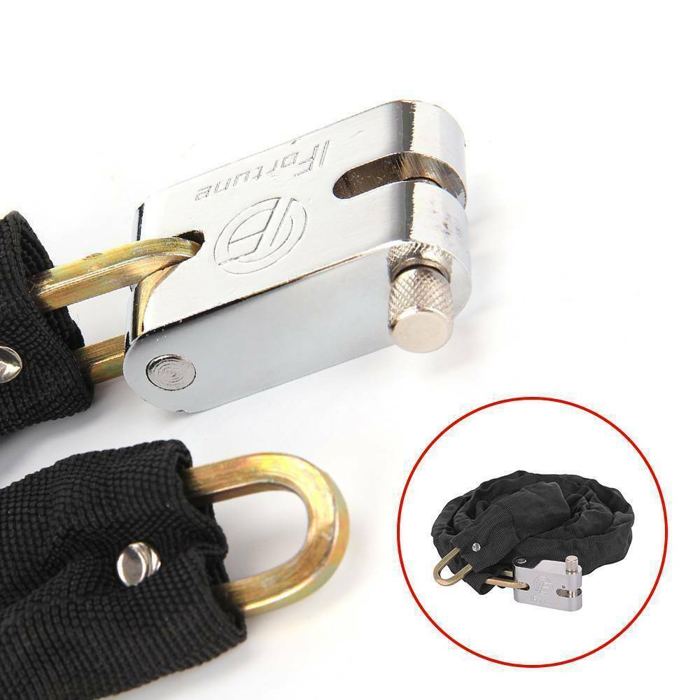 80CM Metal Motorbike Motorcycle Bicycle Heavy Duty Chain Lock Padlock Bike Cycle