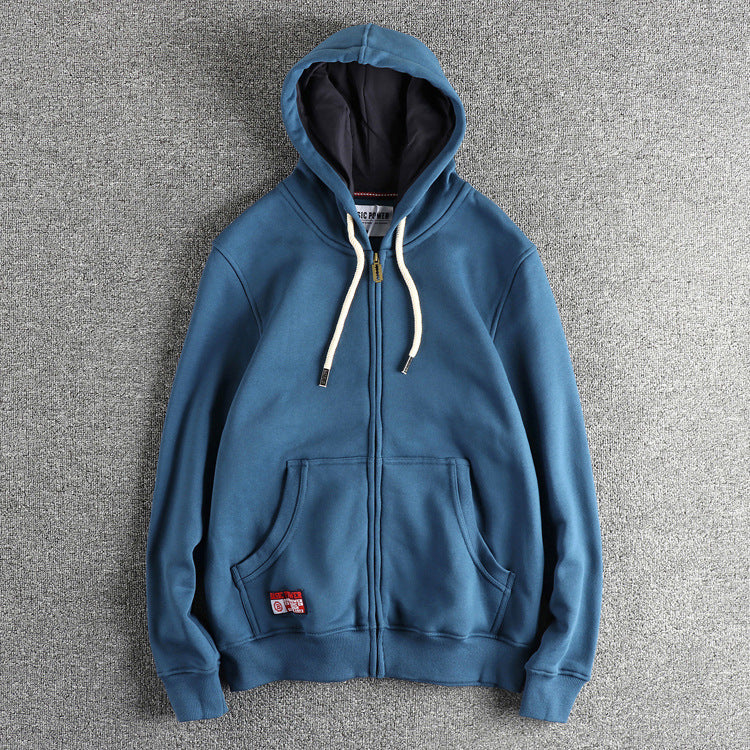 Cardigan Sweater Men's All-match Casual Solid Color Hoodie Fashion