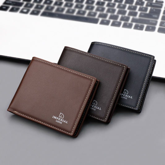 Men's Wallet Short Wallet With Zipper Wallet Simple Niche Soft Leather Wallet