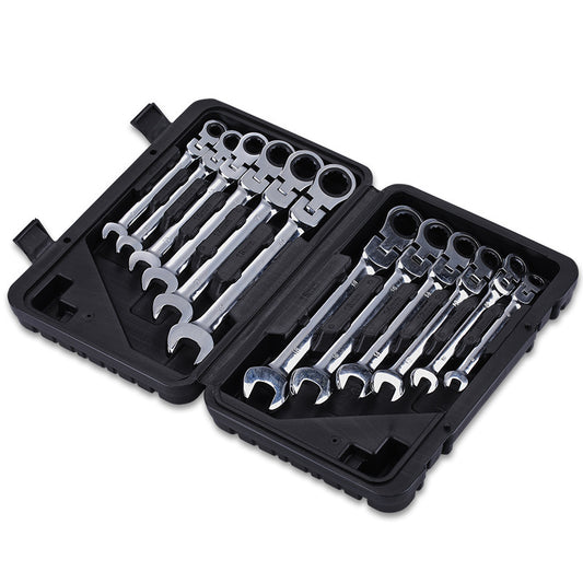 Factory Direct Metric Explosion-Proof 12PCS Blow Molding Box Live Ratchet Wrench Set Origin Source Wrench
