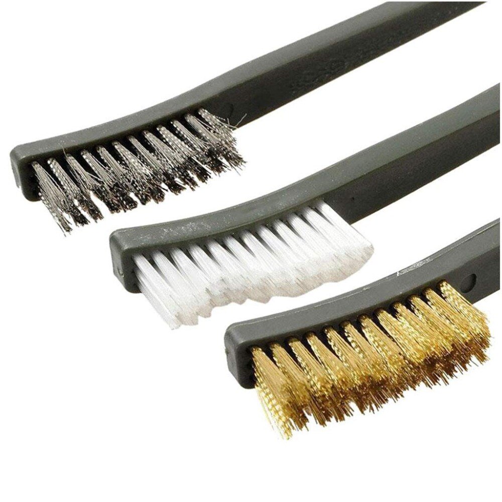 7pcs/Set 3pcs Steel Wire Brush + 4pcs Nylon Pick Set Universal Cleaning Tool