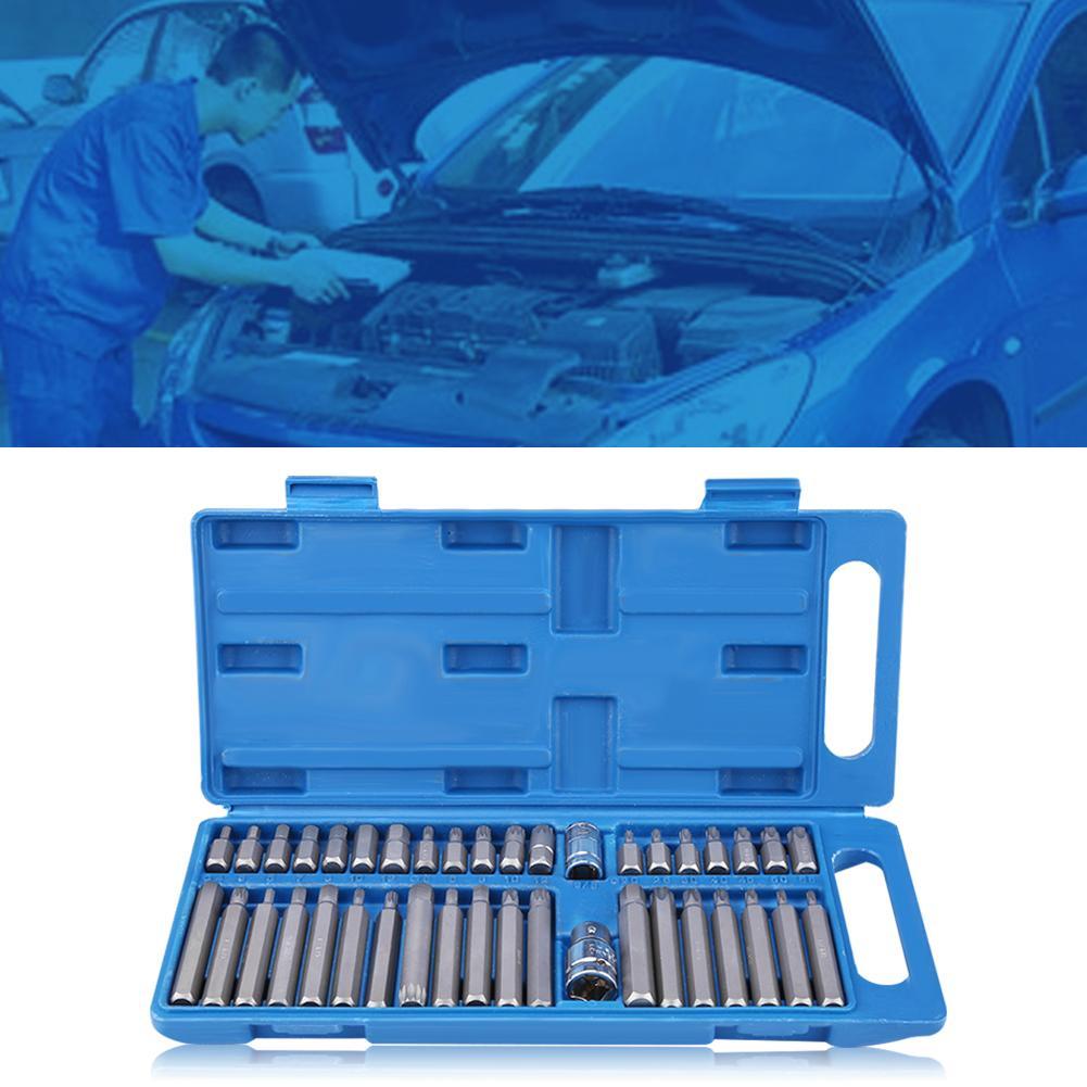 40Pcs Hex Star Torx Socket Bit Set Tool Kit 1-2inch 3-8inch Drive