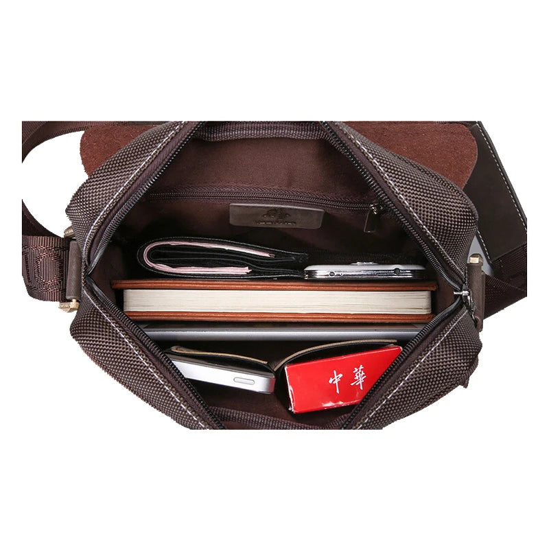 Designer Men's Messenger Bags PU Leather Oxford Vintage Mens  Crossbody Bag