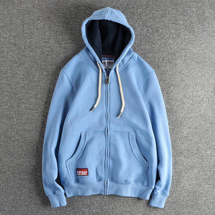 Cardigan Sweater Men's All-match Casual Solid Color Hoodie Fashion