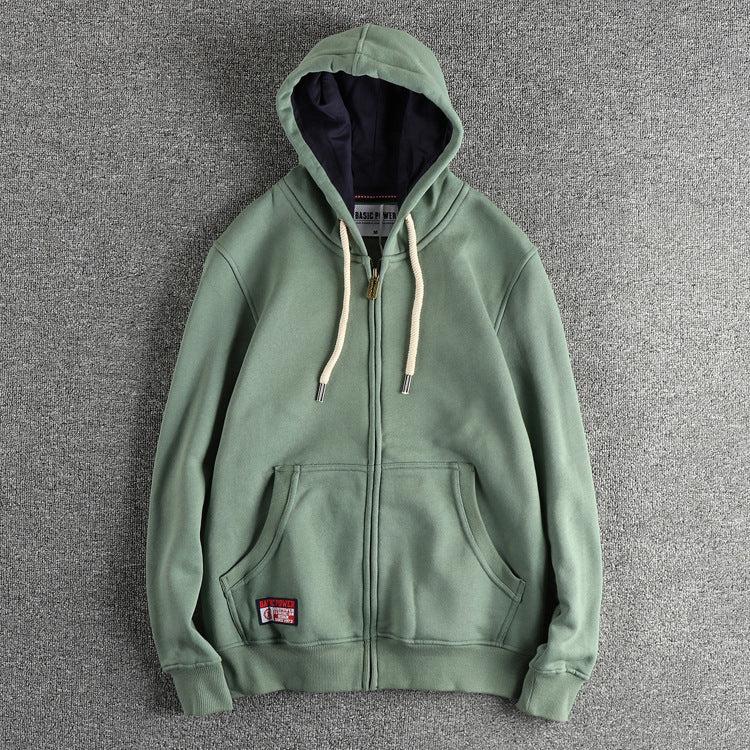 Cardigan Sweater Men's All-match Casual Solid Color Hoodie Fashion