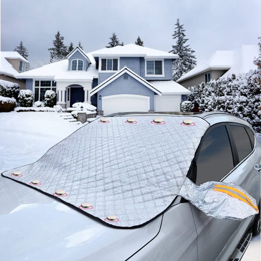 Car Snow Block Front Windshield Cover Anti-Frost Anti-Freeze Sunshade Shade Winter Snow Block Auto Supplies Sunshade