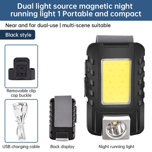 Outdoor Sports Night Running Safety Warning Light Field Floodlight Magnetic