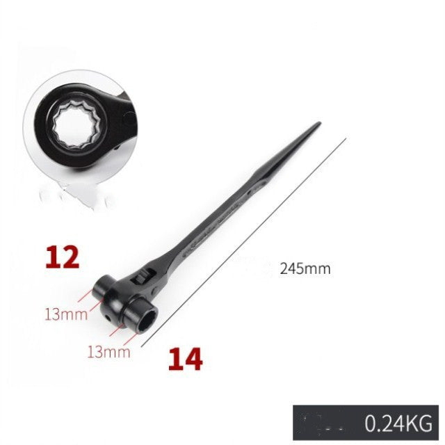 Point tail hexagon socket wrench ratchet wrench