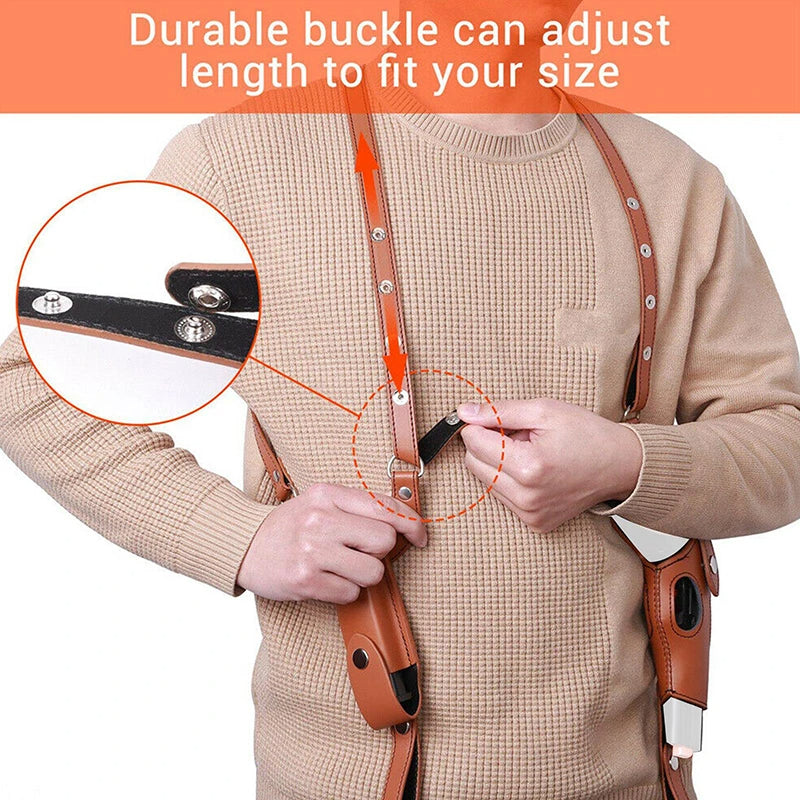 Tactical Concealed Gun Holster Military Leather Underarm Gun Shoulder Bag Hunting Hidden Holster