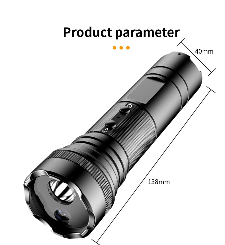 DV4000 Strong Light Flashlight Driving and Cycling Helmet Recorder 120 degree 4K HD Waterproof