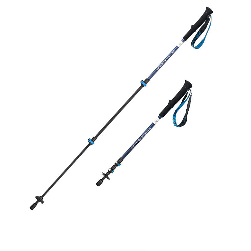 Climbing cane Outdoor telescopic cane Carbon fiber anti slip climbing and hiking folding cane
