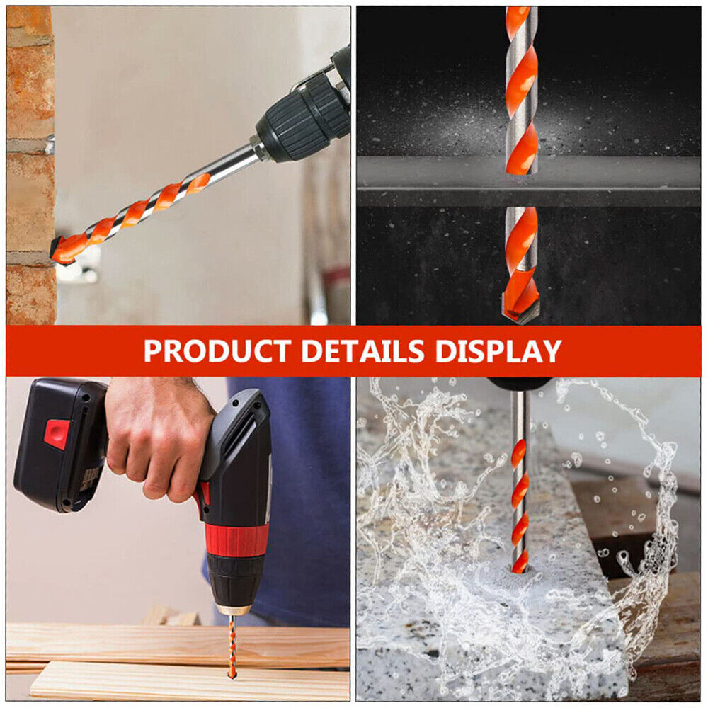 7x Masonry Drill Bit Set Extra Tough Carbide Drill Bits For Stone Concrete Brick