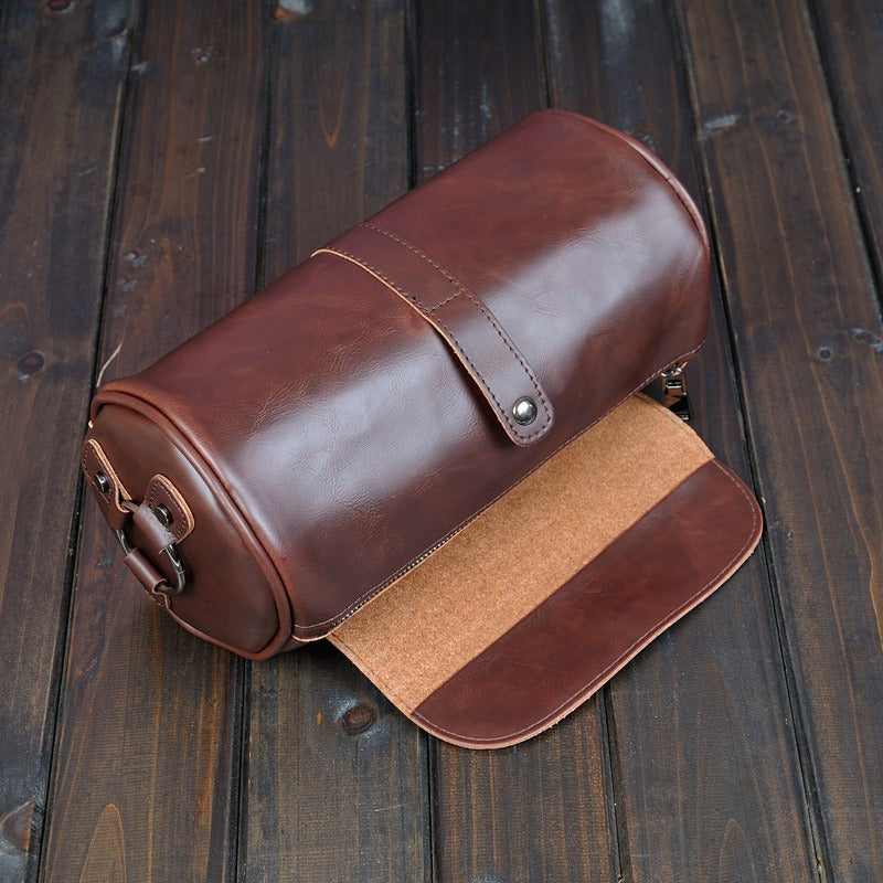 Fashionable Single Shoulder Cylinder Bag Retro Trendy and Personalized Cylinder Bag