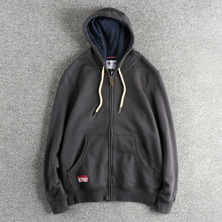 Cardigan Sweater Men's All-match Casual Solid Color Hoodie Fashion