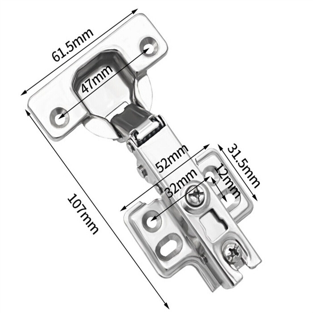 20PCS SOFT CLOSE 35mm KITCHEN CABINET CUPBOARD STANDARD DOOR HINGES NEW