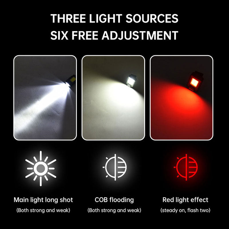 Outdoor Sports Night Running Safety Warning Light Field Floodlight Magnetic