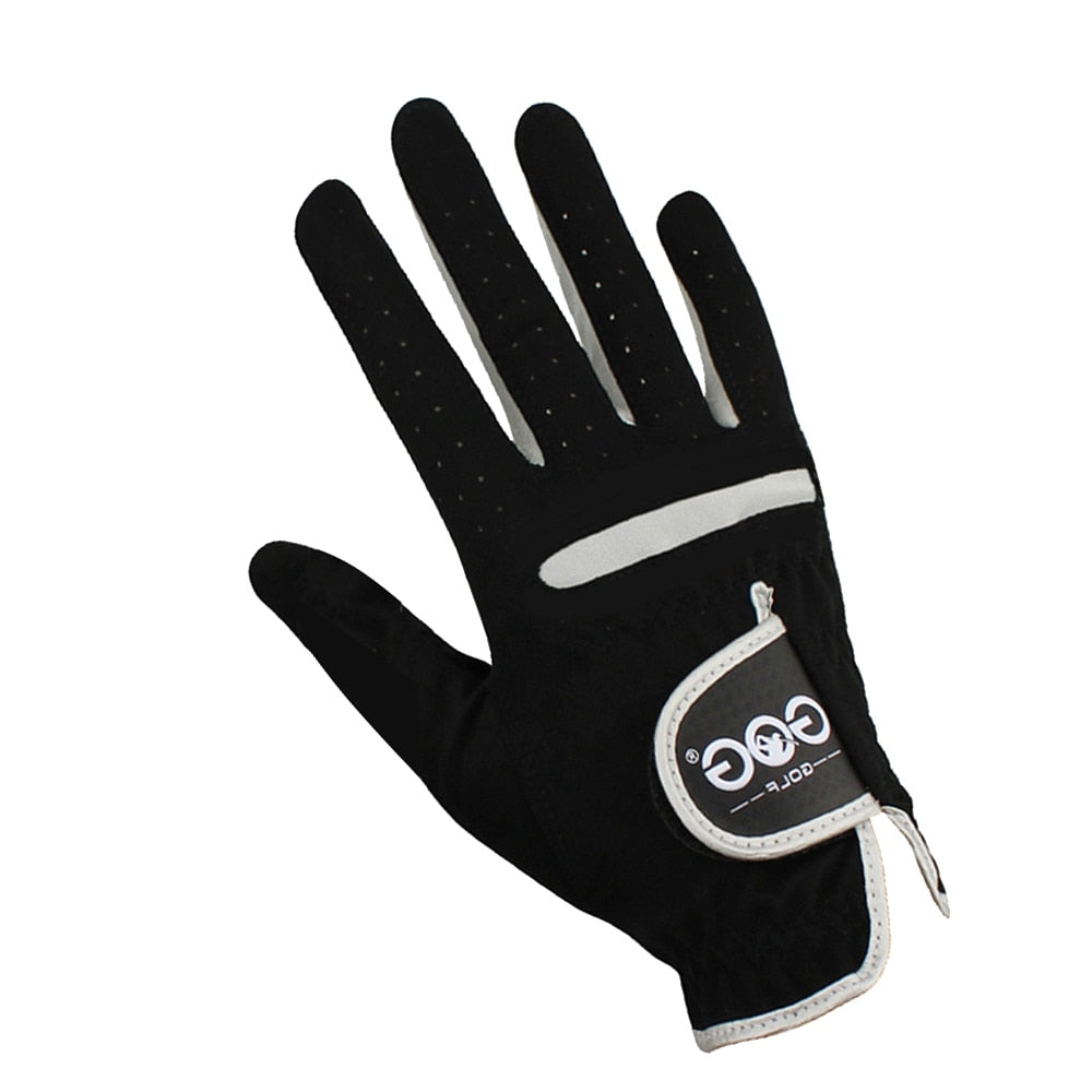Men's Golf Glove Left Hand Right Hand Micro Soft Fiber Breathable Golf Gloves Men Color Black Brand GOG