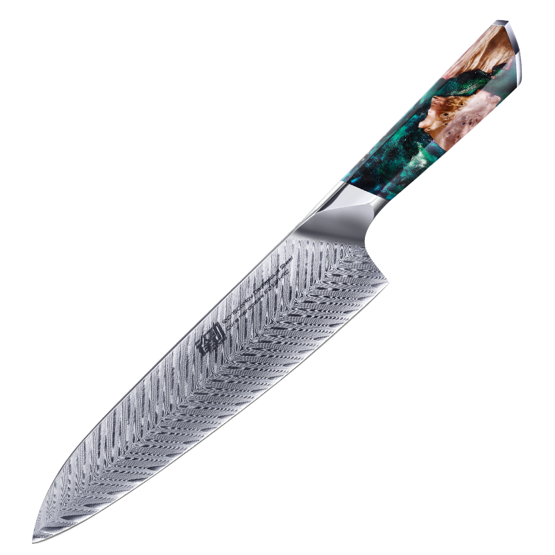 Fengjin Damascus Western Chef's Knife New Resin Handle Chef's Knife New Kitchen Knife