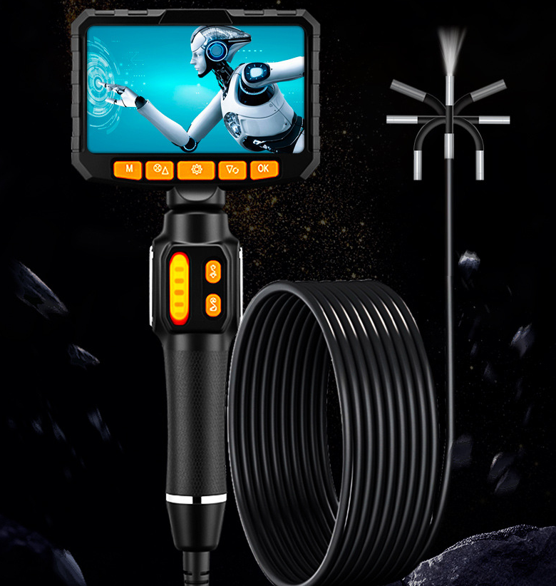 Endoscope auto repair engine carbon deposition detection industrial pipeline inspection 360 degree steering waterproof