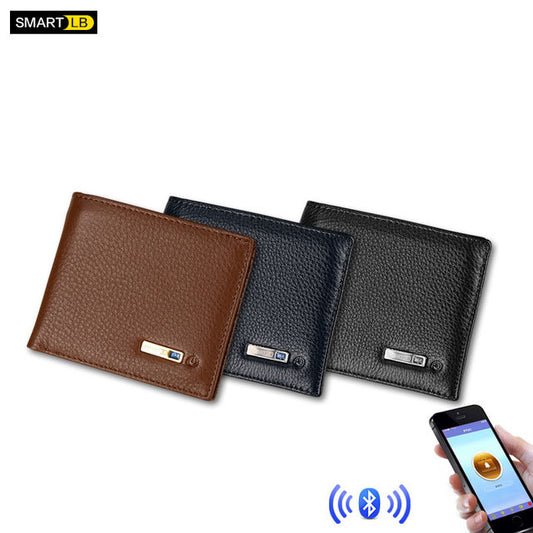 Genuine Leather Wallet High Quantity New Fashion Bifold Card Holders Slim GPS Charging Anti-theft