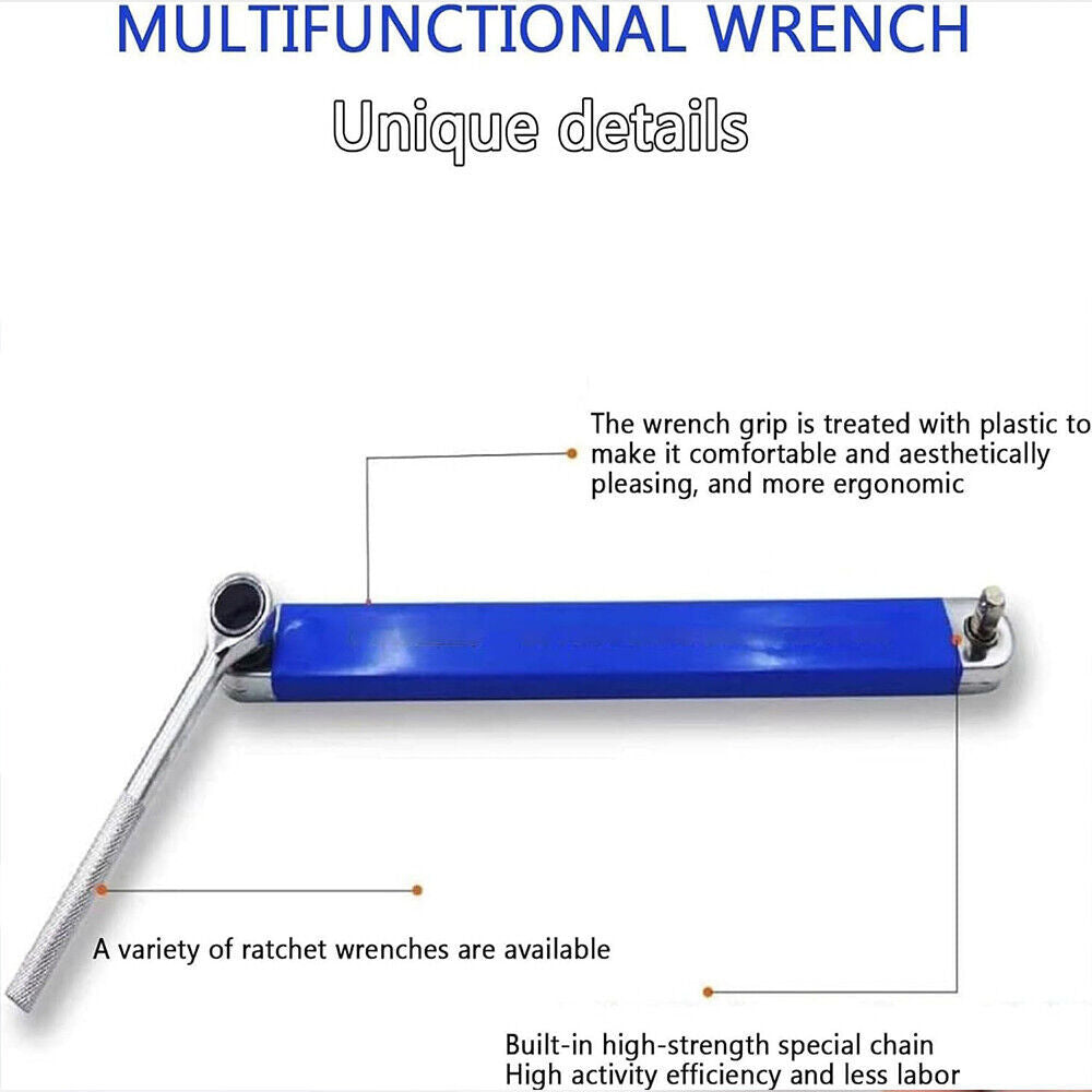 Offset Extension Wrench Ratchet Spanner Wrench Extender Adapters Multifunction