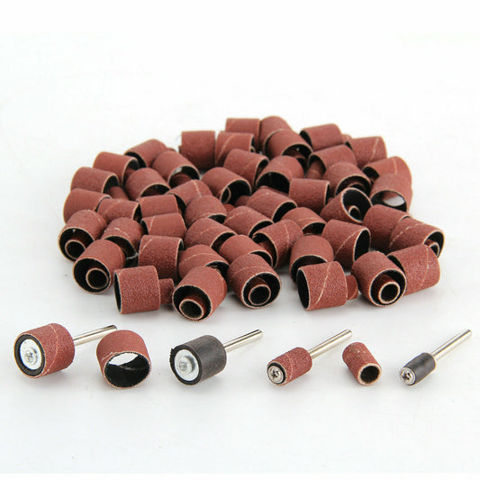 For Dremel 104pcs Sanding Bands Drum Sleeve Rotary Tool Kit For Dremel Accessories Mandrels