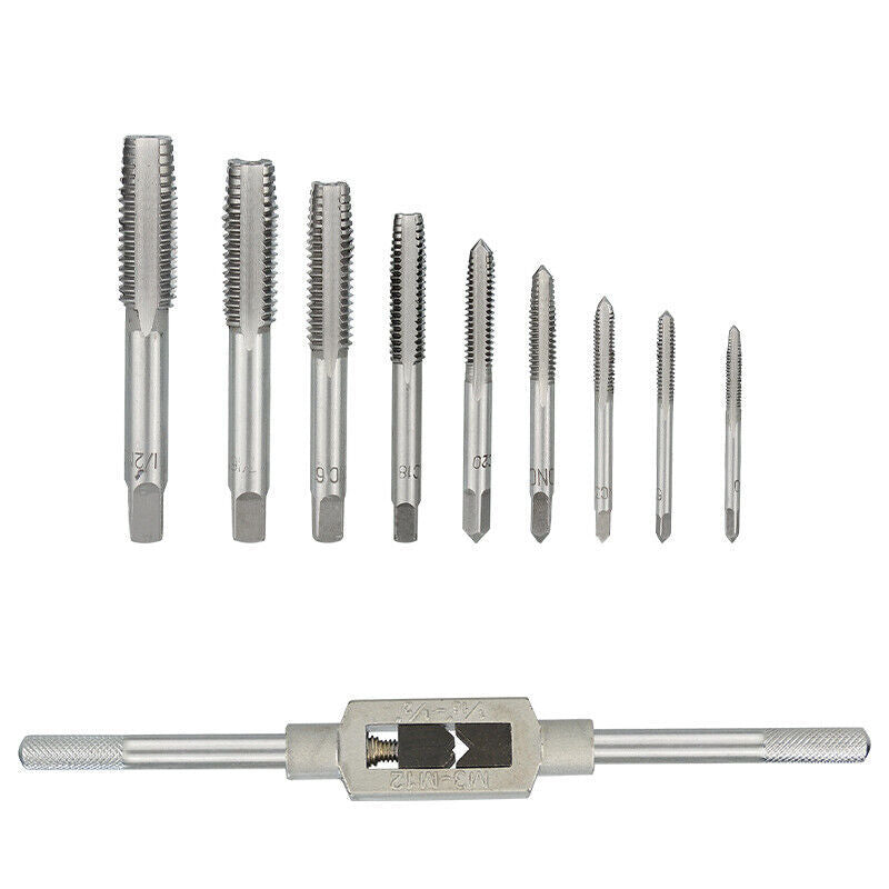 20pcs Hand Tap And Die Set Screw Thread Reamer M3-M12 Twist Drill Bit Tool Kit