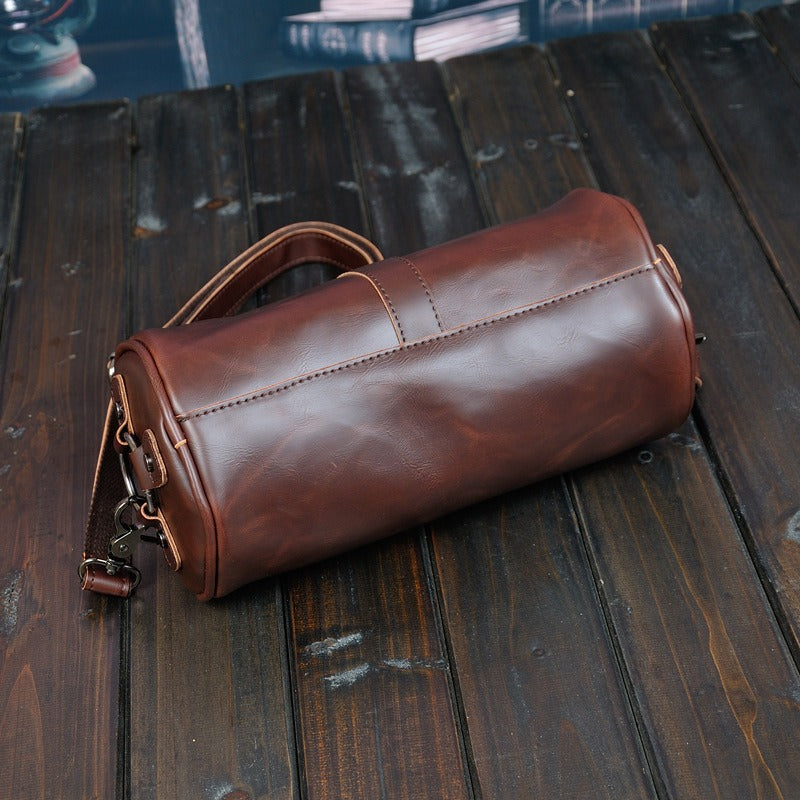 Fashionable Single Shoulder Cylinder Bag Retro Trendy and Personalized Cylinder Bag