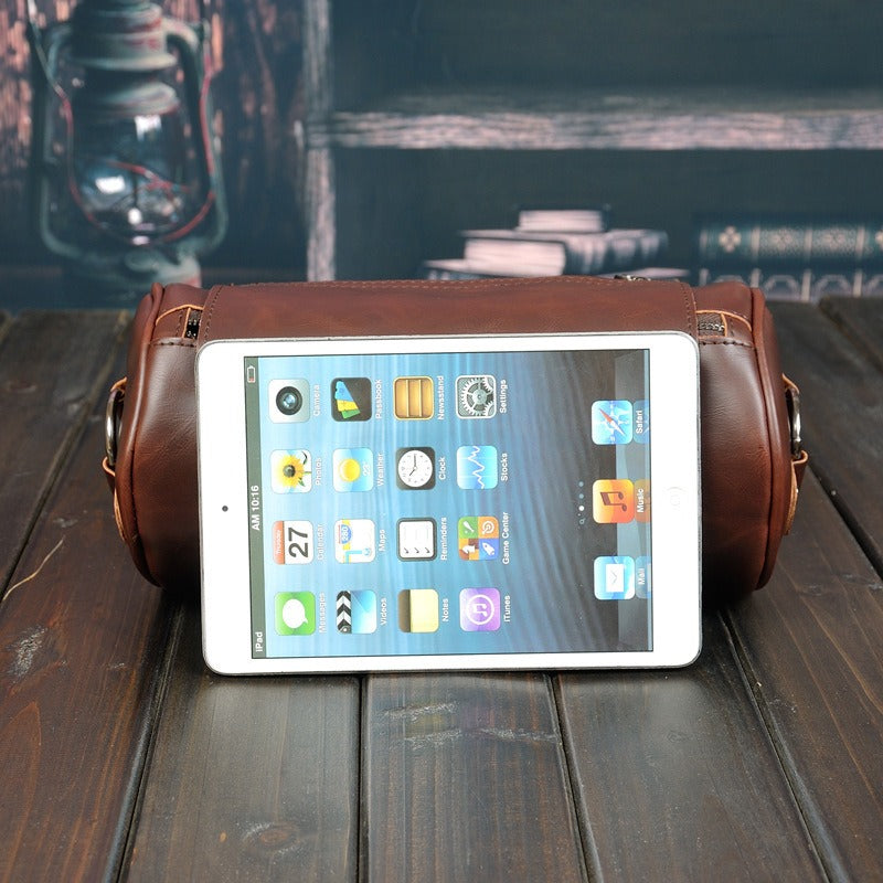 Fashionable Single Shoulder Cylinder Bag Retro Trendy and Personalized Cylinder Bag