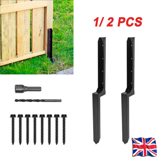 Heavy Duty Steel Fence Post Repair Stake Anchor Ground Spike 43 X 12x45cm