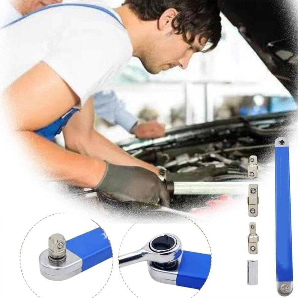 Offset Extension Wrench Ratchet Spanner Wrench Extender Adapters Multifunction